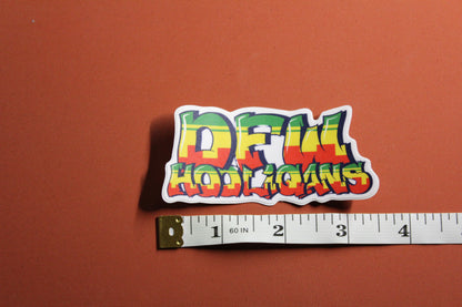 DFW Hooligans Rasta Graffiti Sticker