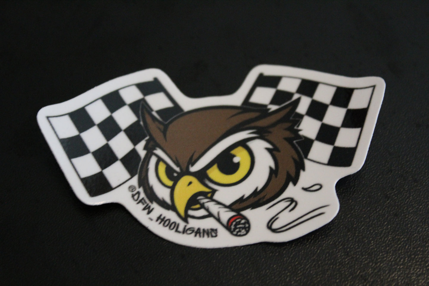 DFW Hooligans Checker Owl Sticker
