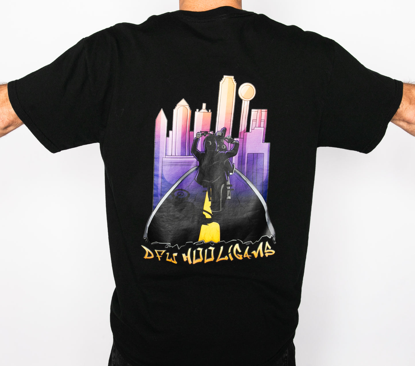 DFW Hooligans Suamy Skyline Wheelie T-shirt