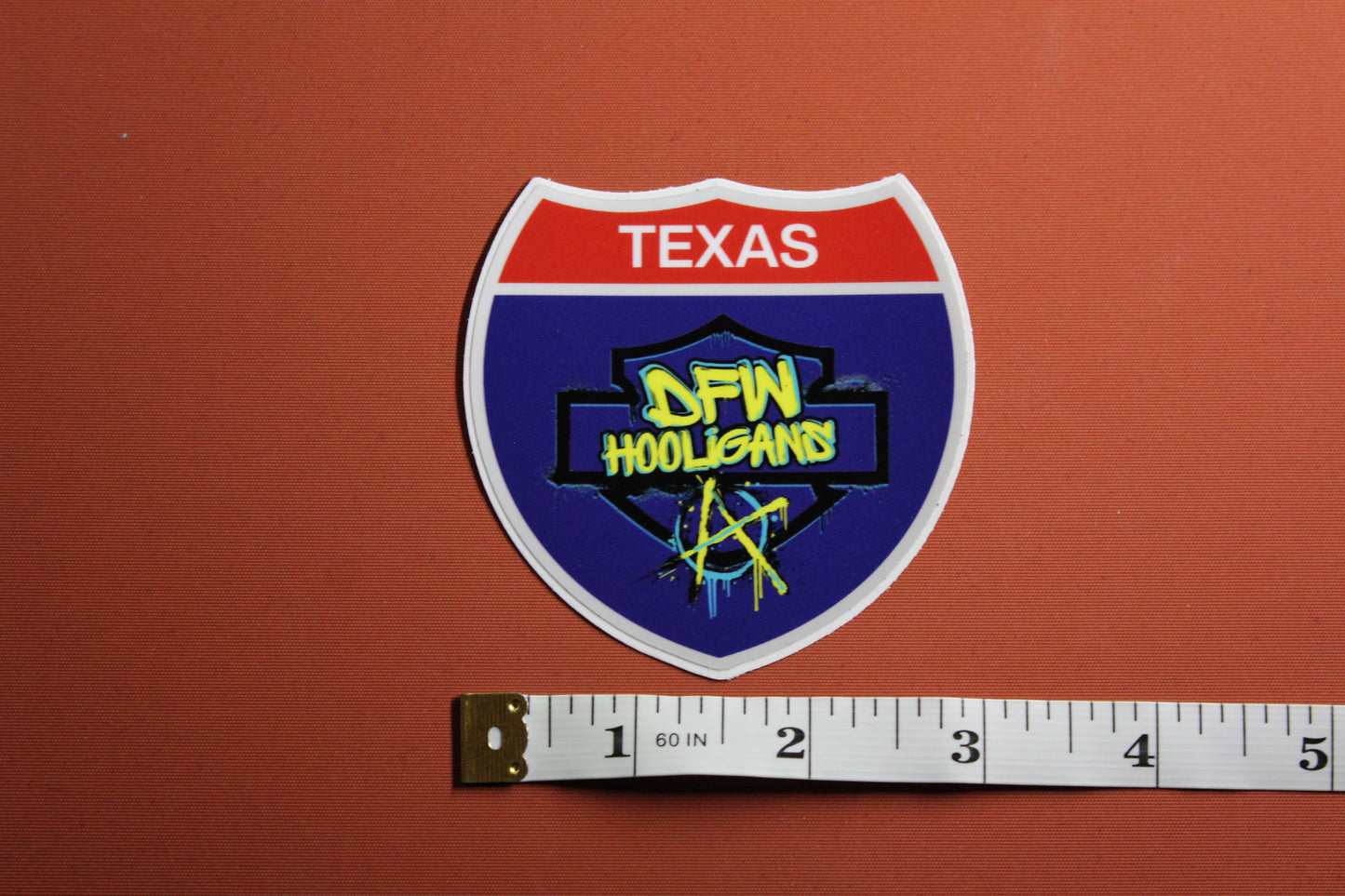 DFW Hooligans TX Highway Sign Sticker